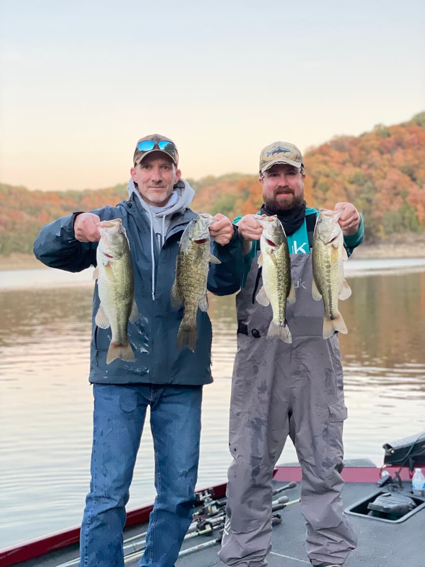 Fall bass caught on buzzbait