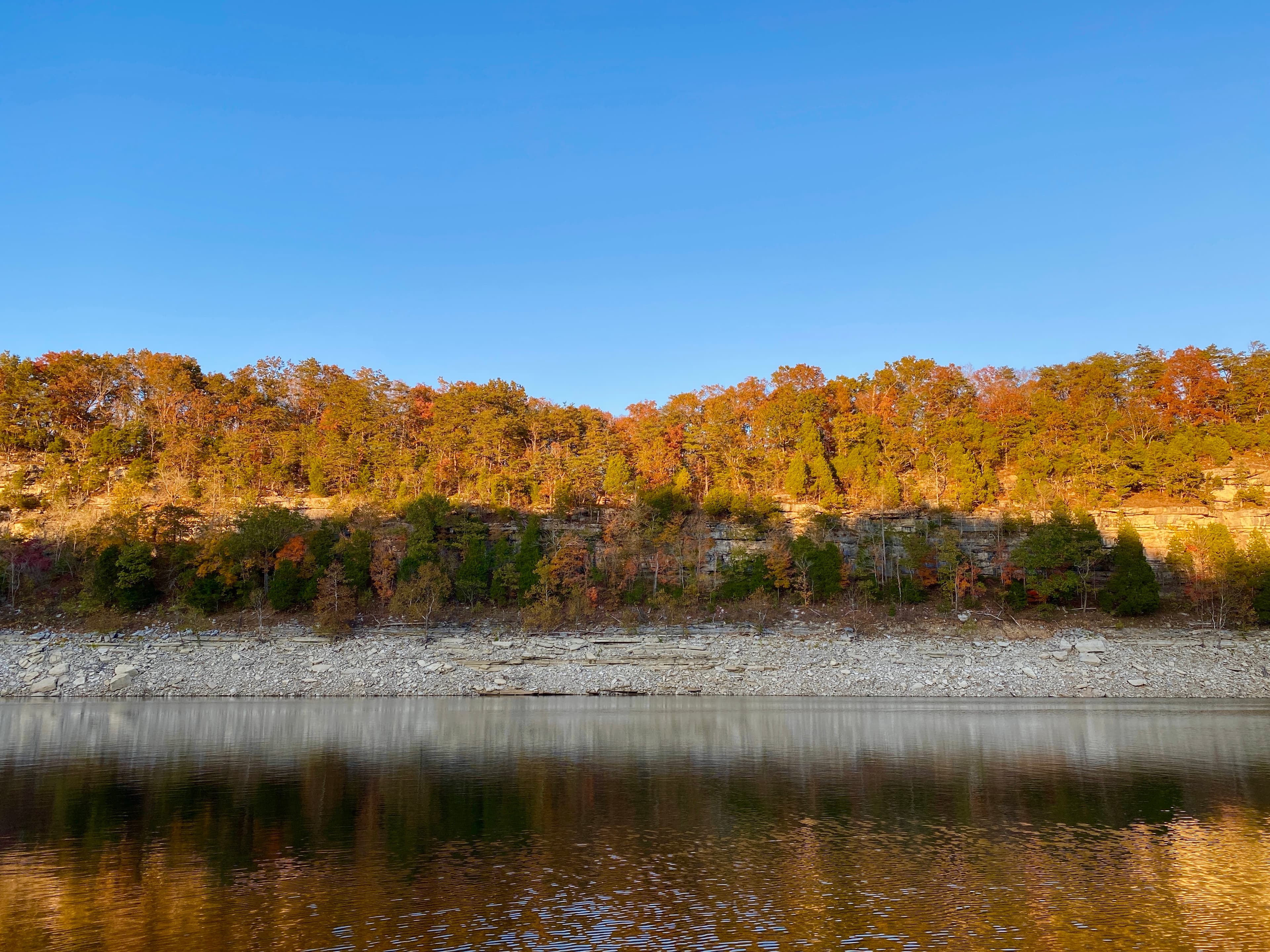Fall colors on Lake Cumberland bank